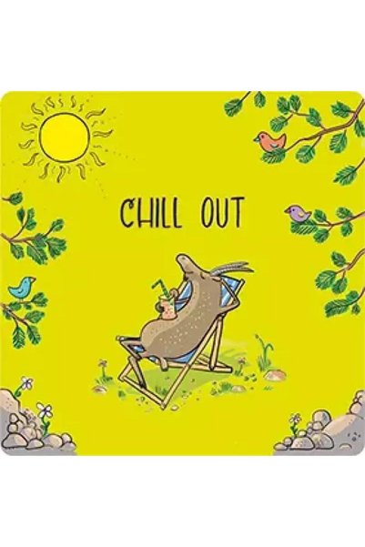 HENRY Felicitare Chill out, unilaterala, cu detaliu auriu, Multicolor, 151x14...