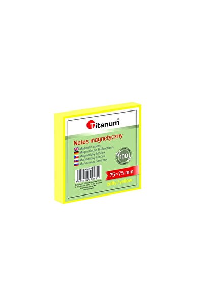 Titanum Bloc de notite electrostatice Titanum, 100 bucati, 75x75mm, galben