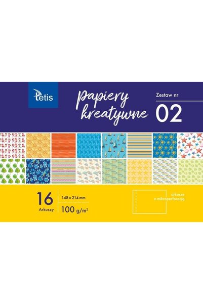 tetis Set 16 coli cu modele, Tetis, A5, 148x214mm, Multicolor