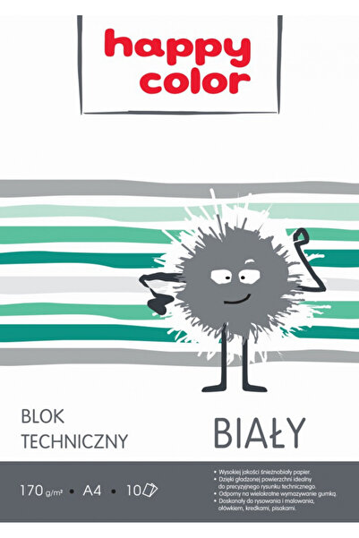 GDD Hartie glasata Happy Color, A4, 10 coli, Alb