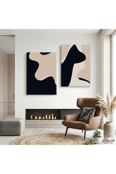 Harika bir ev MODERN ABSTRACT DESENLİ TABLO | ARTISTIC | 2Lİ DİKEY ÇERÇEVESİZ...