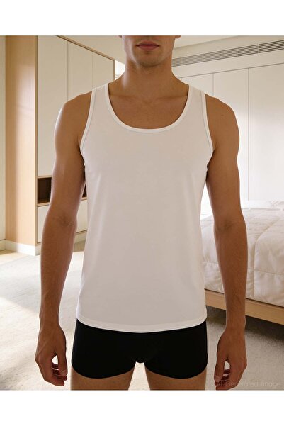 Bolero Men's Bamboo Singlet White