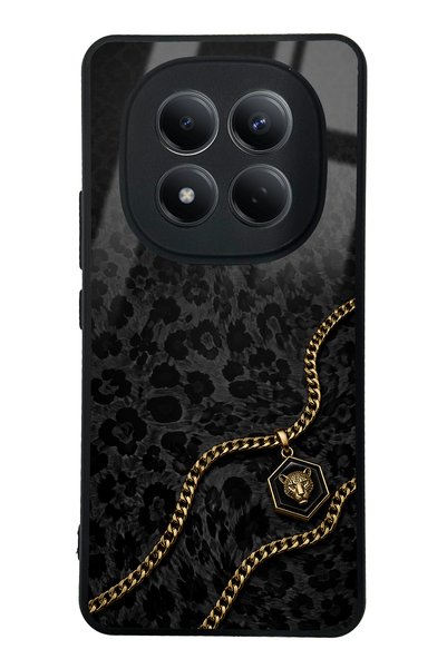 Spoyi Xiaomi Redmi Note 15 Pro 4g Black Panther Gold Design Glossy Phone Case