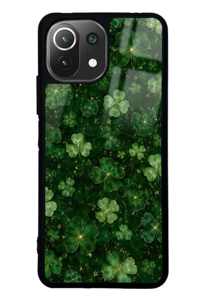 Spoyi Xiaomi Mi 11 Lite Emerald Lucky Clover Tasarımlı Glossy Telefon Kılıfı