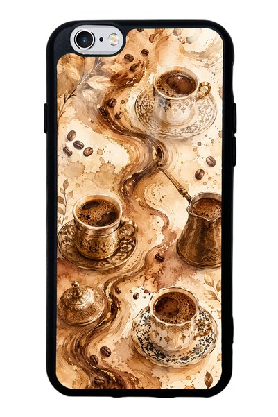 Spoyi حافظة هاتف آيفون 6s ذات تصميم جولدن موكا فلو لامعة
