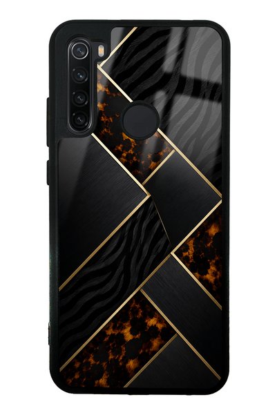 Spoyi Xiaomi Redmi Note 8 Black Glossy Phone Case with Mosaic Design