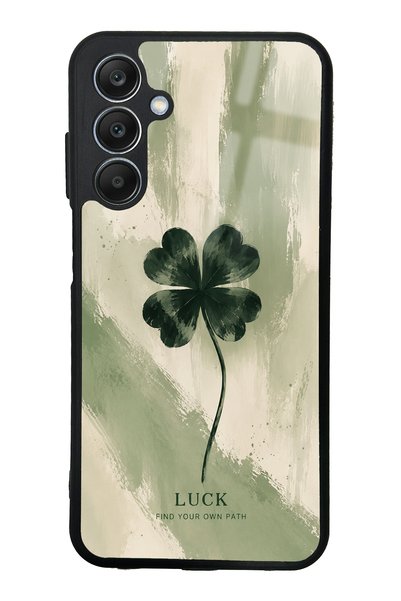 Spoyi Samsung A25 Glossy Phone Case with Lucky Sage Clover Design