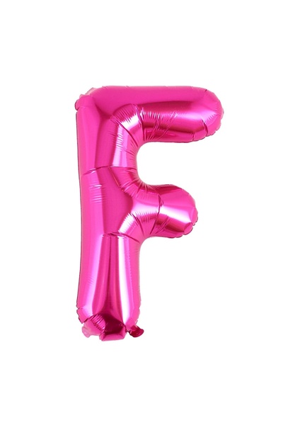 Baloane Vesele Balon Folie Litera F Roz 40 cm LTR7-F