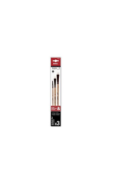 Artix Set 3 pensule profesionale plata/rotunda, PP233