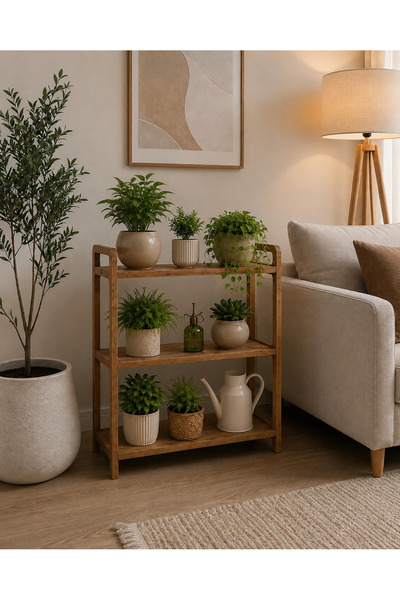 %100 MDF Modern Minimalist 3 Raflı Çok Amaçlı Dekoratif Düzenleyici Kitaplık