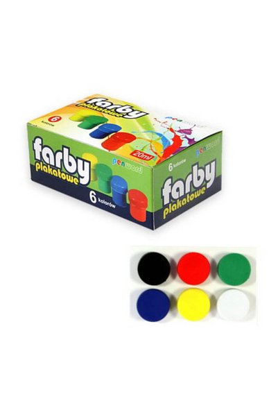 OEM Set 6 vopsele pentru postere, Farby, Multicolor