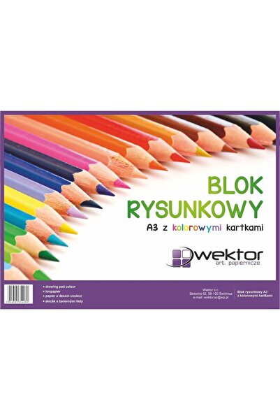 Wektor Set 10 blocuri de desen, Wektor, A3/ 16K, Multicolor