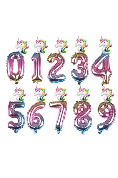 Baloane Vesele Balon Cifra 0 Cameleon + Unicorn CFR3-0