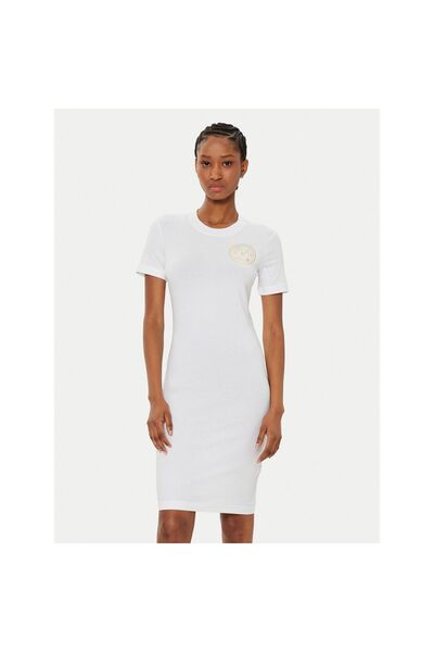 VERSACE JEANS COUTURE Rochie de zi cu zi pentru femei 78HAOT00 CJ03T Albă