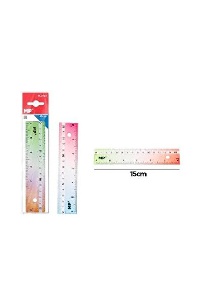 OEM Linija din plastic MP Main Paper 15 cm, cu scara metrica, cu orificiu pen...
