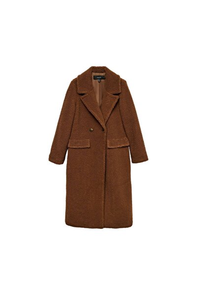 Vero Moda Piele artificială de oaie pentru femei 10333681 Maro