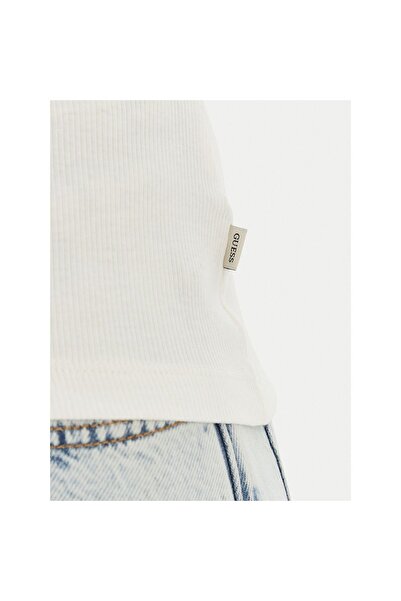 Guess Jeans Γυναικεία Μπλούζα W6GPZ2KA0H1 Λευκή