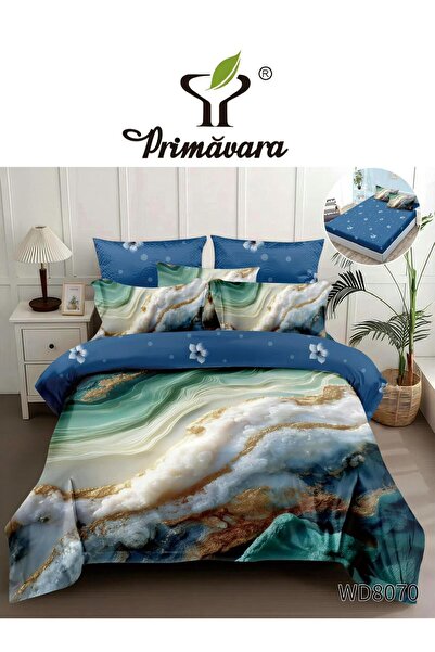 RMR textile 4-piece Duvet Cover Set with Stretchy sheet, model 5 D