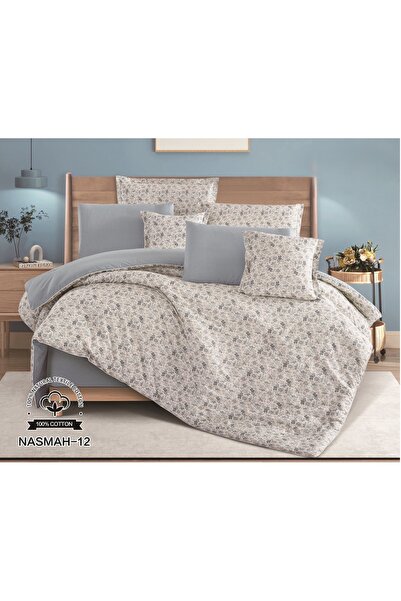 Red Rose 100% Cotton Summer Duvet and Sheet Set, 5 Pieces, Luxury and Eleganc...