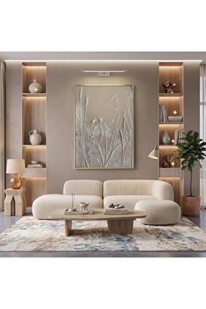 KOLAJTASARIM Decor pentru casă cu cadru metalic auriu, cu masă de sticlă, în ...