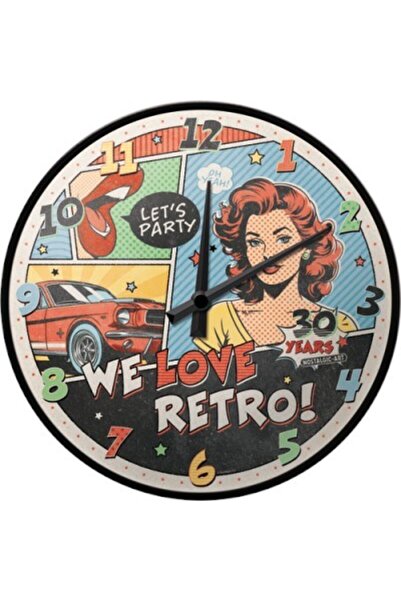 Nostalgic Art Nostalgic-Art Retroversary 30 Retro Wall Clock, Ø 31 cm