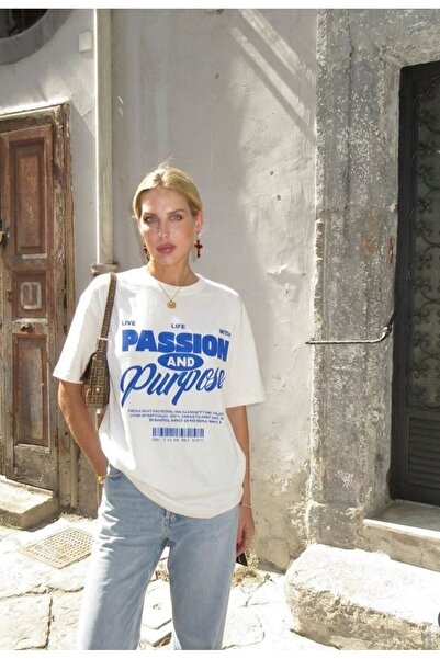 DENİKK Trend Oversize Washed Vintage Effect Retro Short Sleeve T-Shirt