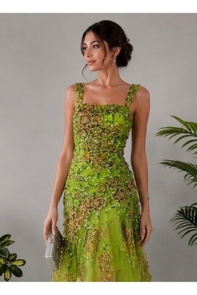 ASIAN Fadilatina Dress Luxury Evening Gown Made of Soft Tulle Fabric Availabl...