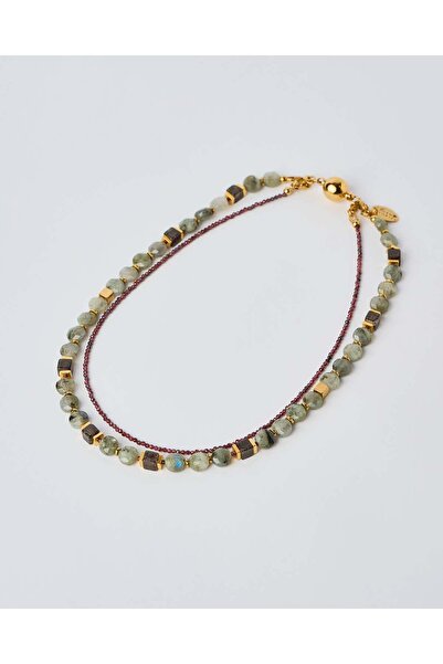 THE GEM STORIES JEWELRY Πολύσειρο Κολιέ Γεωμετρίας Γης