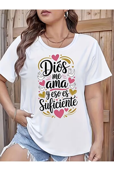 12 HERTZ Women's Casual Letter Print Shirt, Round Neck Short Sleeve T-Shirt Top