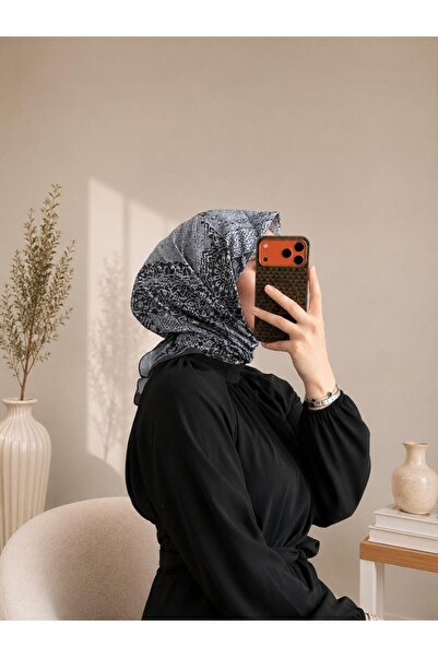 ELUREE GEOMETRİK DESEN PAMUKLU SOFT EŞARP