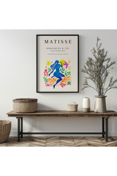 dudekohome Matisse Poster Çerçeveli Tablo Modern Sanat Minimal Duvar Dekoru E...