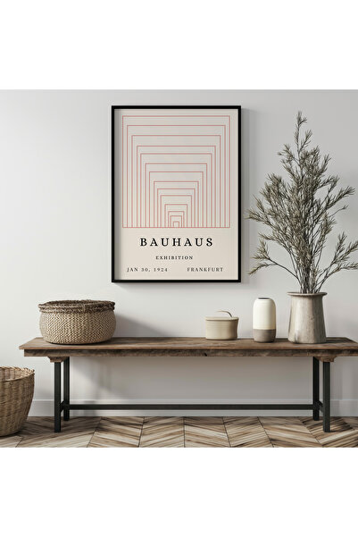 dudekohome Bauhaus Exhibition Poster Çerçeveli Tablo Modern Sanat Minimal Duv...