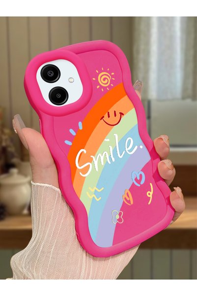 Hontinga Samsung Galaxy A06 Compatible Case Camera Protector Red Silicone Cou...