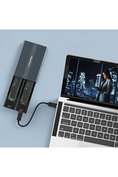 Skin Generics Rack HDD Qoltec M.2 SSD SATA NVMe USB-C (Type C) DUAL 2 x 2TB n...