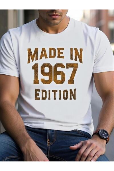 En22 تي شيرت رجالي كاجوال بأكمام قصيرة، مطبوع برسومات من عام 1967، تي شيرت صي...