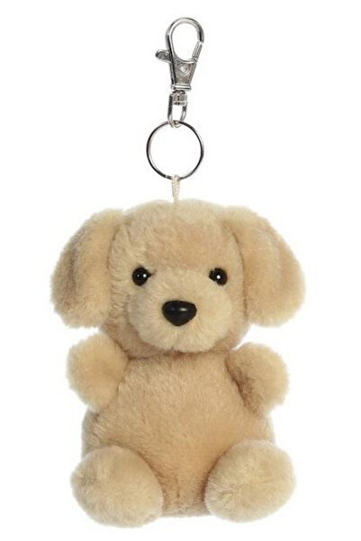 Daffi , breloc din plus cu inel metalic si carabina, Labrador, multicolor, 9 cm
