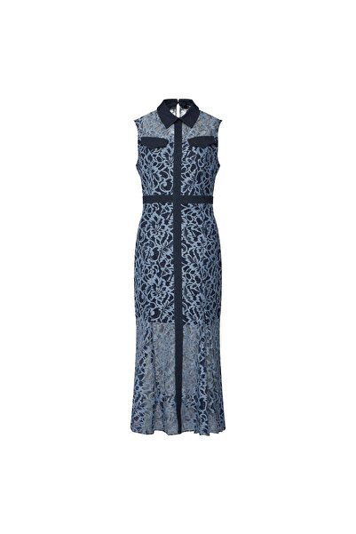 French Connection Rochie de cocktail pentru femei 719A0 Bleumarin
