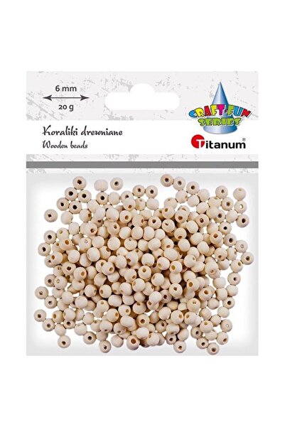 Titanum Set 208 accesorii decorative, Titanum, Lemn, Alb, 6 x 2 mm