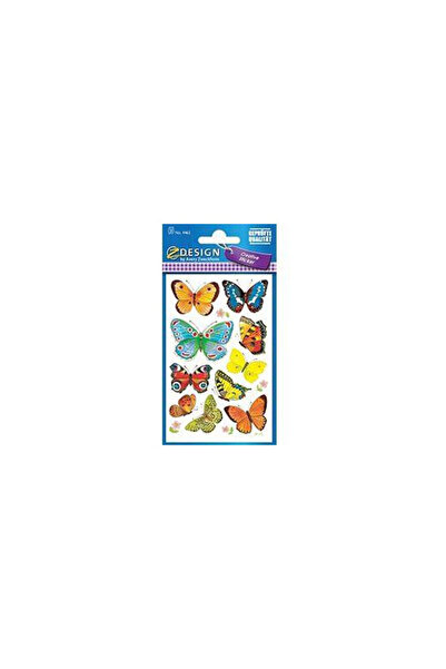 OEM Autocolante Zdesign Fluturi din hartie, colorate, Multicolor, 1 foaie