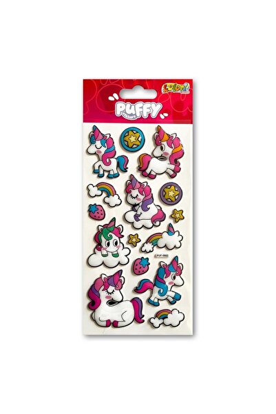 Penmate Autocolante puffy Unicorni, relief 3D, format 9x21 cm, multicolor, 1 ...
