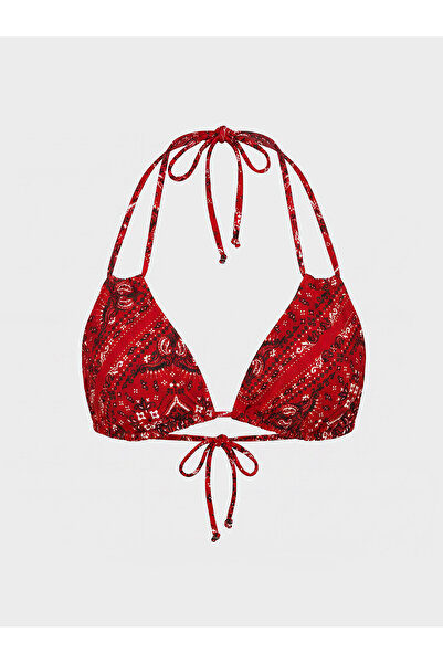 LC Waikiki TexX Store Kalitesi Çıkarılabilir Pedli Desenli Kadın Bikini Üstü