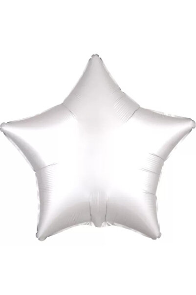 AMSCAN Balon din folie stea Silk White, Amscan, 48 cm, Alb