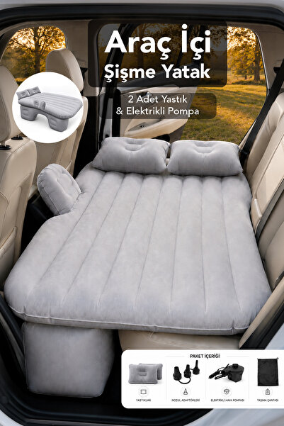 mimtec Araç İçi Şişme Yatak - Taşıma Çantalı Elektrikli Kamp Seyahat Şişirme ...