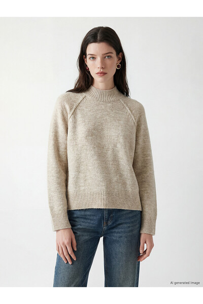 LC Waikiki Özmarka New Season Stand Collar Women's Knitwear Sweater