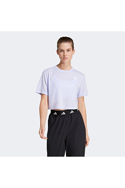adidas WE MIN TEE          VIOTO Lila Kadın Kısa Kol T-Shirt