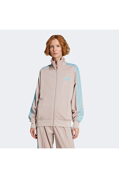 adidas Adicolor Classic Firebird Loose Kadın Fermuarlı Krem Hırka