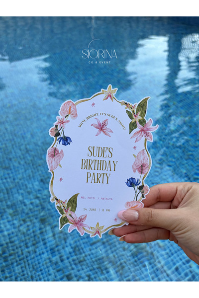 Siorina Co & Event Birthday Kart Masa Kartı Bride Doğum Günü Kişiye Özel - 5 ...