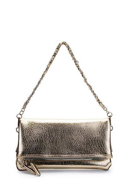 minebag Folding Cover Chain Portfolio Women's Crossbody Bag Hamah Gold
