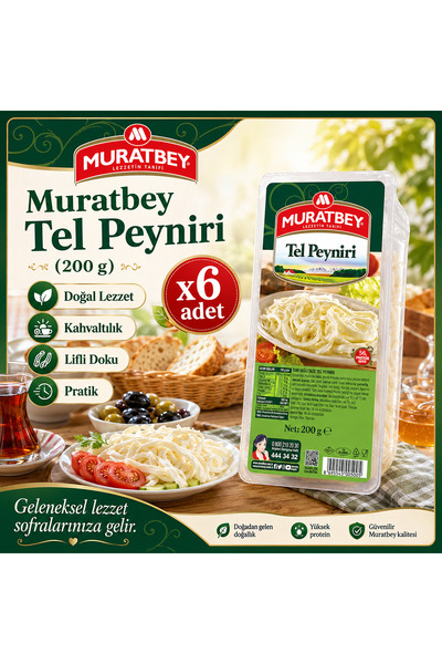 Muratbey Tel Peyniri (200 g) x6 adet