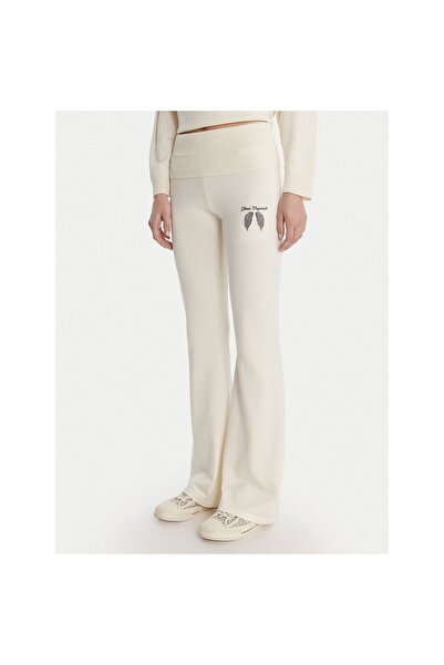 Guess Pantaloni tricotati de damă W6RB63Z2V62 Crem
